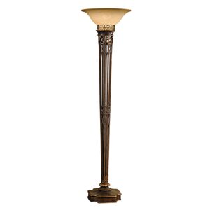 FEISS Stojací lampa osvětlující strop Opera 189cm zlatá