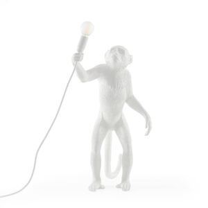 SELETTI LED deko terasové světlo Monkey Lamp stojící bílá