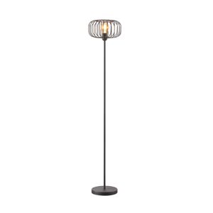 Lindby Lindby Krish stojací lampa, tvar klece, černá