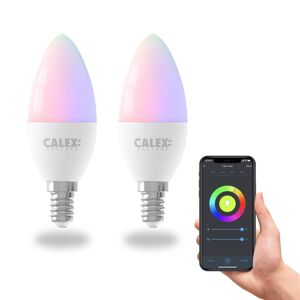 Calex Calex Smart LED svíčka E14 B35 4,9W CCT RGB 2ks