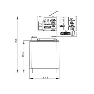 Deko-Light D Line zásuvkový adaptér 3fázová přípojnice černá