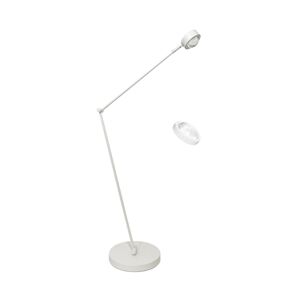 Lindby Stojací lampa Jyla, bílá, nastavitelná, čočka, 4200K