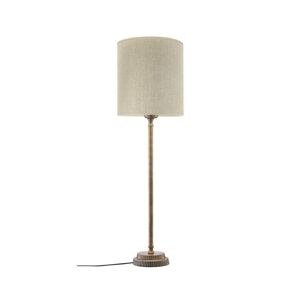 PR Home PR Home Stolní lampa Kent béžová/mosazné stínidlo Celyn cylindr