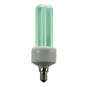HEITRONIC úsporná zářivka 2U 11W 230V E14 zelená 19211