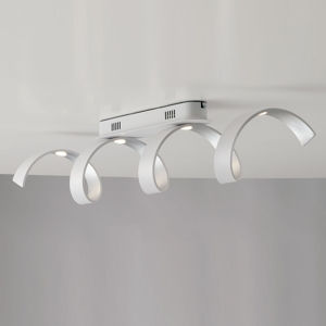 Eco-Light LED stropní svítidlo Helix bílá-stříbrná