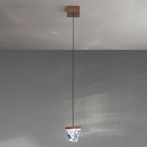 Fabbian Fabbian Tripla LED závěsné světlo křišťál bronz