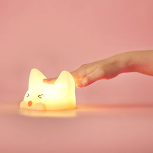 Niermann Standby LED noční světlo Catty Cat, baterie, 7 barev+Sound