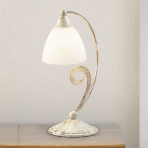 Lam Stolní lampa 1730/1L bílá satinovaná, slonovina