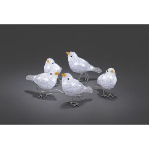 Exihand Ptáčci 6144-203, 5 kusů, 40 bílých LED , výška 11,5 cm                                    KONST