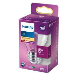 Philips Philips LED Classic kapka E27 P45 1,4W čirá
