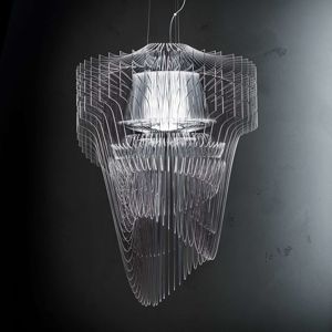 Slamp Slamp Aria - LED závěsné světlo, 75 cm, čiré