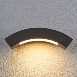 Lampenwelt.com Zaoblené venkovní nástěnné LED osvětlení Lennik