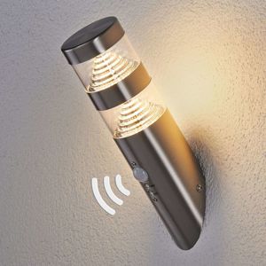 Lindby LED venkovní nástěnné světlo Lanea šikmé senzor