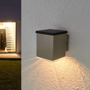 Lindby LED solární venkovní svítidlo Tyson, hranaté, čiré