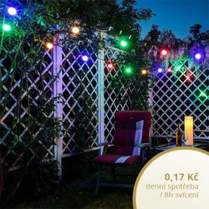 DecoLED Party osvětlení - 5 m, 10 barevných LED