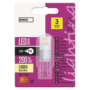 EMOS LED žárovka Classic JC 1,9W G9 teplá bílá ZQ9524