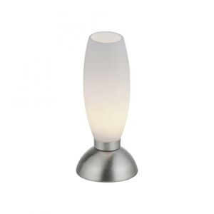 PAUL NEUHAUS LED stolní lampa stříbrná opálové sklo 3 krokové stmívání dotykovým stmívačem 3000K PN 4021-55