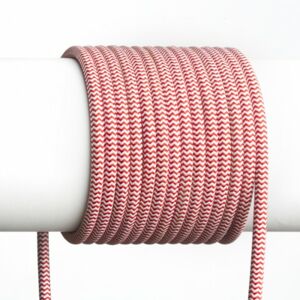 RED - DESIGN RENDL RENDL FIT 3X0,75 1bm textilní kabel červená/bílá  R12227