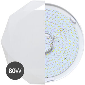 Ecolite LED sv. nástěnné 80cm,80W,dálk.ovl.,7300lm,bílé WZSD-80/80W/LED