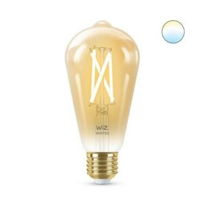 LED Žárovka WiZ Tunable White Filament Amber 8718699787233 E27 ST64 6,7-50W 640lm 2000-5000K, stmívatelná