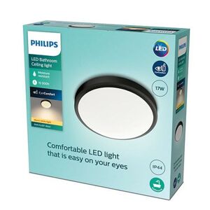 LED Koupelnové stropní svítidlo Philips Doris CL257 8719514326606 17W 1500lm 2700K IP44 31,3cm černé