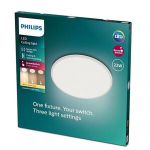 LED Stropní přisazené svítidlo Philips Superslim CL550 8719514327061 22W 2000lm 2700K IP20 43cm bílé, 3-krokové stmívání