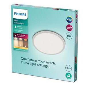 LED Koupelnové stropní svítidlo Philips Superslim CL550 8719514327184 15W 1300lm 2700K IP44 25cm bílé, 3-krokové stmívání