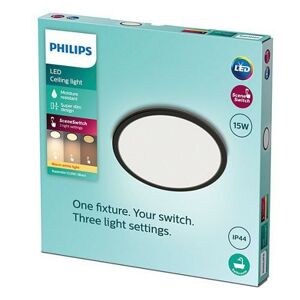 LED Koupelnové svítidlo Philips Superslim CL550 8719514327207 15W 1300lm 2700K IP44 25cm černé, 3-krokové stmívání
