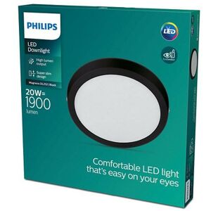 LED Stropní přisazené svítidlo Philips Magneos 8719514328778 20W 1900lm 2700K IP20 28,6cm kulaté černé
