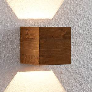 Lindby Lindby Benicio dřevěné LED nástěnné světlo, 11cm