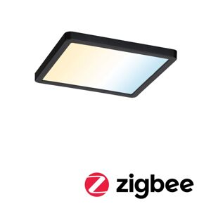 PAULMANN VariFit LED vestavné svítidlo Smart Home Zigbee Areo IP44 hranaté 175x175mm měnitelná bílá černá stmívatelné