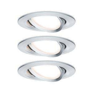 PAULMANN Vestavné svítidlo LED Nova kruhové 3x6,5W hliník broušený nastavitelné 3-krokové-stmívatelné 934.87 P 93487