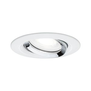 PAULMANN Vestavné svítidlo LED Nova Plus kruhové 1x6W GU10 bílá mat chrom výklopné stmívatelné 936.73 P 93673