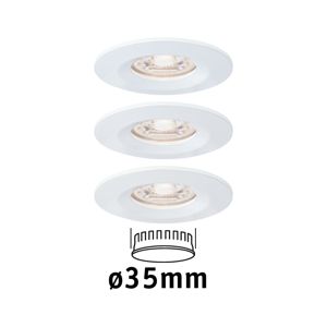 PAULMANN LED vestavné svítidlo Nova mini nevýklopné IP44 3x4W 2700K bílá mat 230V 942.99